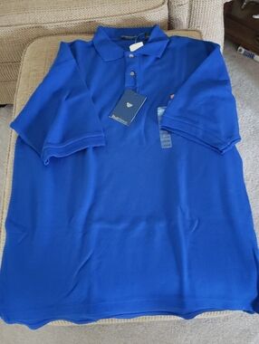 NWT-Ruff Hewn Men's Polo in Bright Cobalt Blue Largw